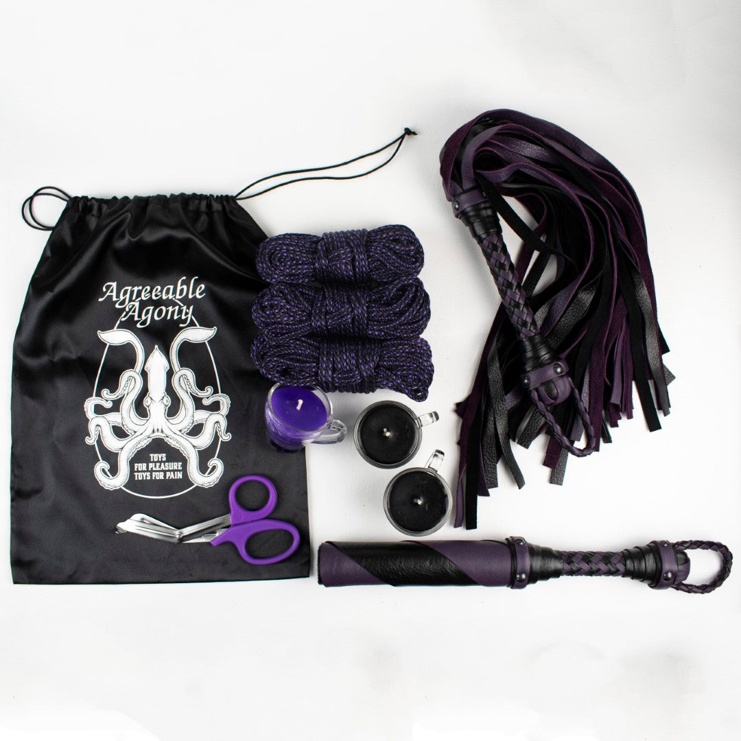 Kit spécial Couleurs "Juste un Éclat" - Corde, bougies et cuir !