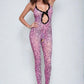 Pink Leopard Keyhole Bodystocking