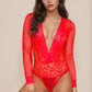 Floral Lace Net Teddy