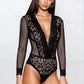 Floral Lace Net Teddy