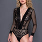 Floral Lace Net Teddy