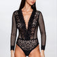 Floral Lace Net Teddy
