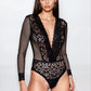 Floral Lace Net Teddy
