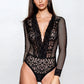 Floral Lace Net Teddy