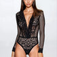 Floral Lace Net Teddy