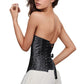 Plus Size Black Jacquard Corset and Thong