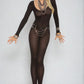 Opaque Long Sleeve Bodystocking