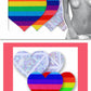 One Love Heart Rainbow Pasties