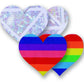 One Love Heart Rainbow Pasties