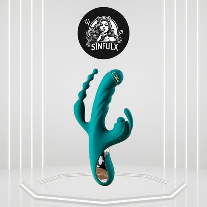 Cuentas anales Nimbus Tri-Action y vibrador de clítoris Rabbit