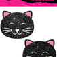 Black Glitter Kitty Cat Pasties