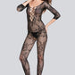 All Lace Lace-Up Bodystocking