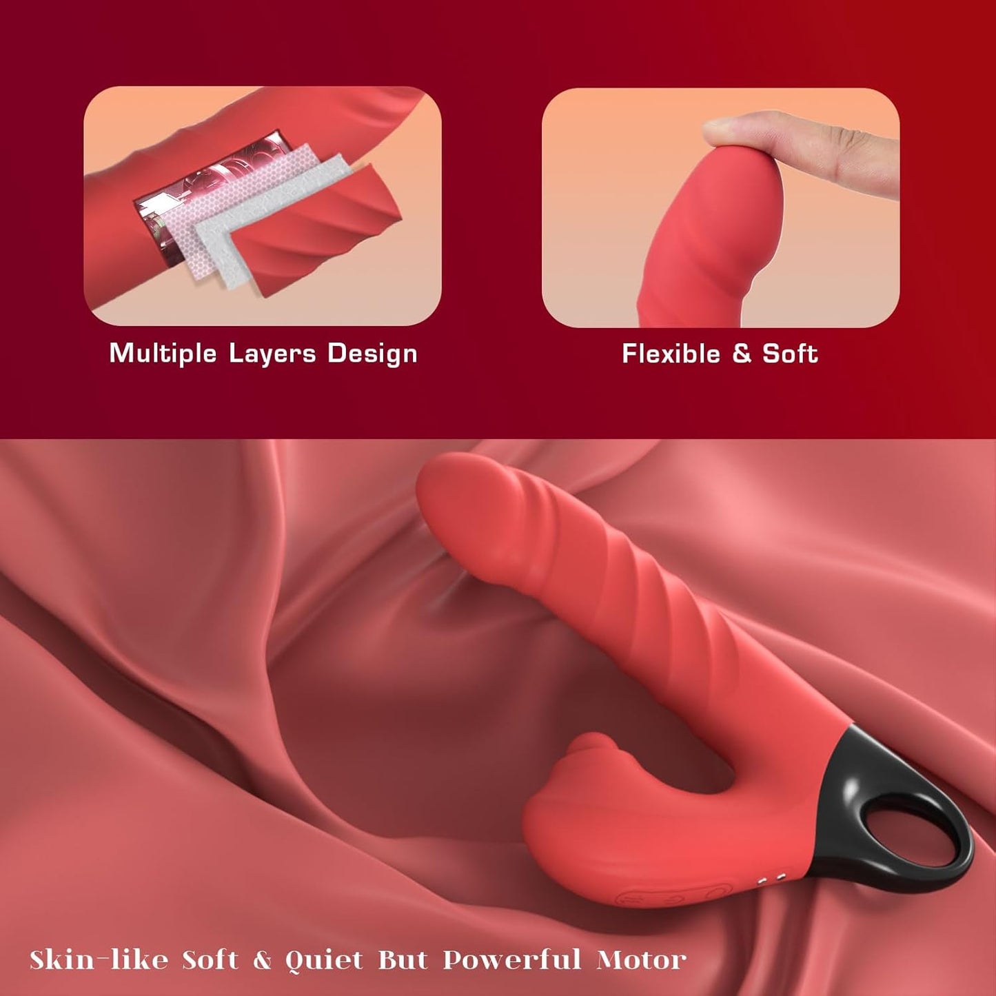 Vibrador Dildo de Estimulación Clitoriana PulseThrust