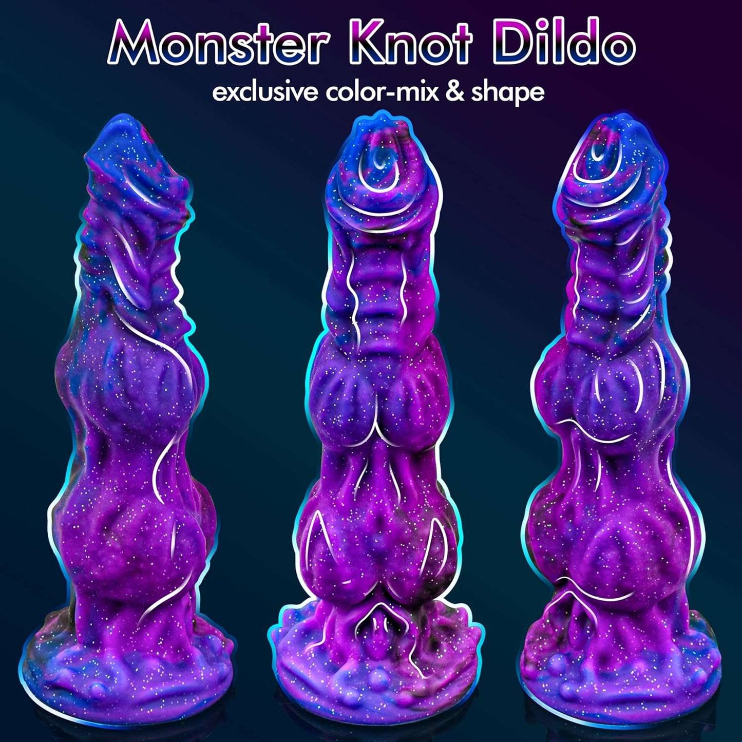 Dildo monstruoso de fantasía PureEden de 24,4 cm