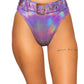 Shimmer High Rise Shorts with Belt