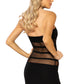 Tube Dress with Mesh Stripes