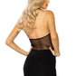 Mesh and Lace Halter Dress