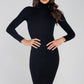 Classic Turtle Neck Midi Dress