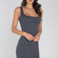Basic Above the Knee Ribbed Dress