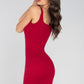 Basic Above the Knee Ribbed Dress