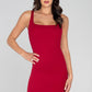 Basic Above the Knee Ribbed Dress