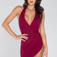Low Plunge High Leg Mini Dress