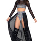 Metallic and Sheer Crop Top
