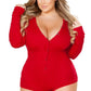 Plus Size Cozy Sweater Romper