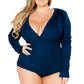 Plus Size Cozy Sweater Romper
