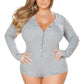 Plus Size Cozy Sweater Romper