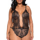 Plus Size Low Plunge Lace Teddy