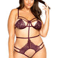 Plus Size Strappy Crotchless Teddy