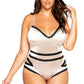 Plus Size Nude Satin Teddy