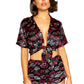 Lip Print Satin Pajama Set