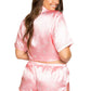 Plus Size LOVE Satin Pajama Set