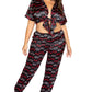 Plus Size Lip Print Pajama Set