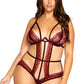 Plus Size Multiple Cutout Crotchless Teddy