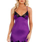 Satin Chemise with Lace