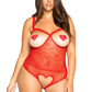 Plus Size Cutout Underwire Teddy