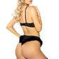Sheer Velvet Leopard Bra Set
