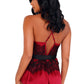 Sexy Satin and Eyelash Lace Babydoll