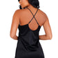 Satin Chemise with Ostrich Feather Trim
