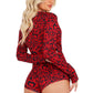 Cozy Heart Shaped Leopard Romper