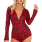 Cozy Heart Shaped Leopard Romper