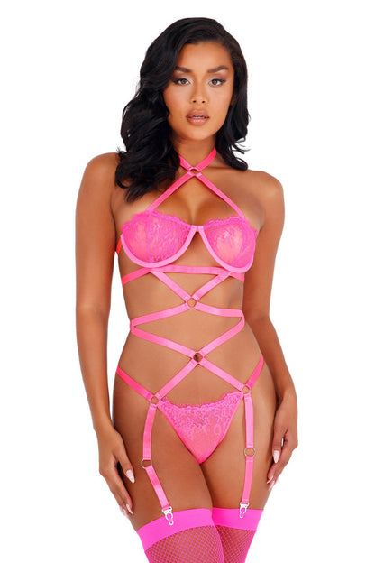 Lace Criss Cross Teddy