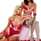 Lace and Satin Marabou Bra Set