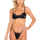 Lace and Satin Underwire Bra Set