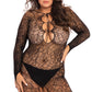 Plus Size Crotchless Lace Bodystocking