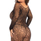 Plus Size Crotchless Lace Bodystocking
