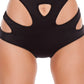 High-Waist Shorts with Cut Outs